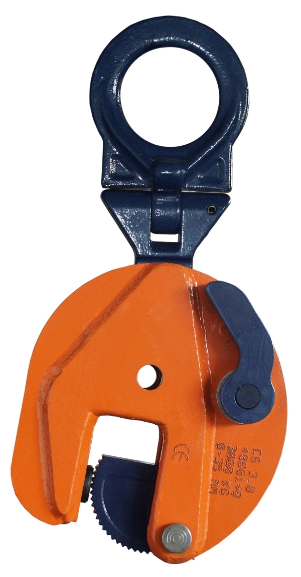 Griffe de tôle vertical avec crochet pivotant et verrouillage de sécurité CU